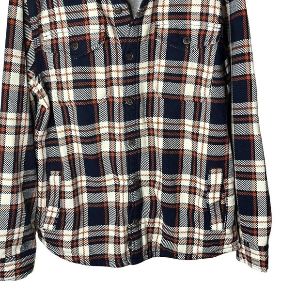 Fat Face Men’s Size XXL Tall Ryton Overshirt Shacket Heavy Outdoor Navy Plaid - Picture 4 of 11